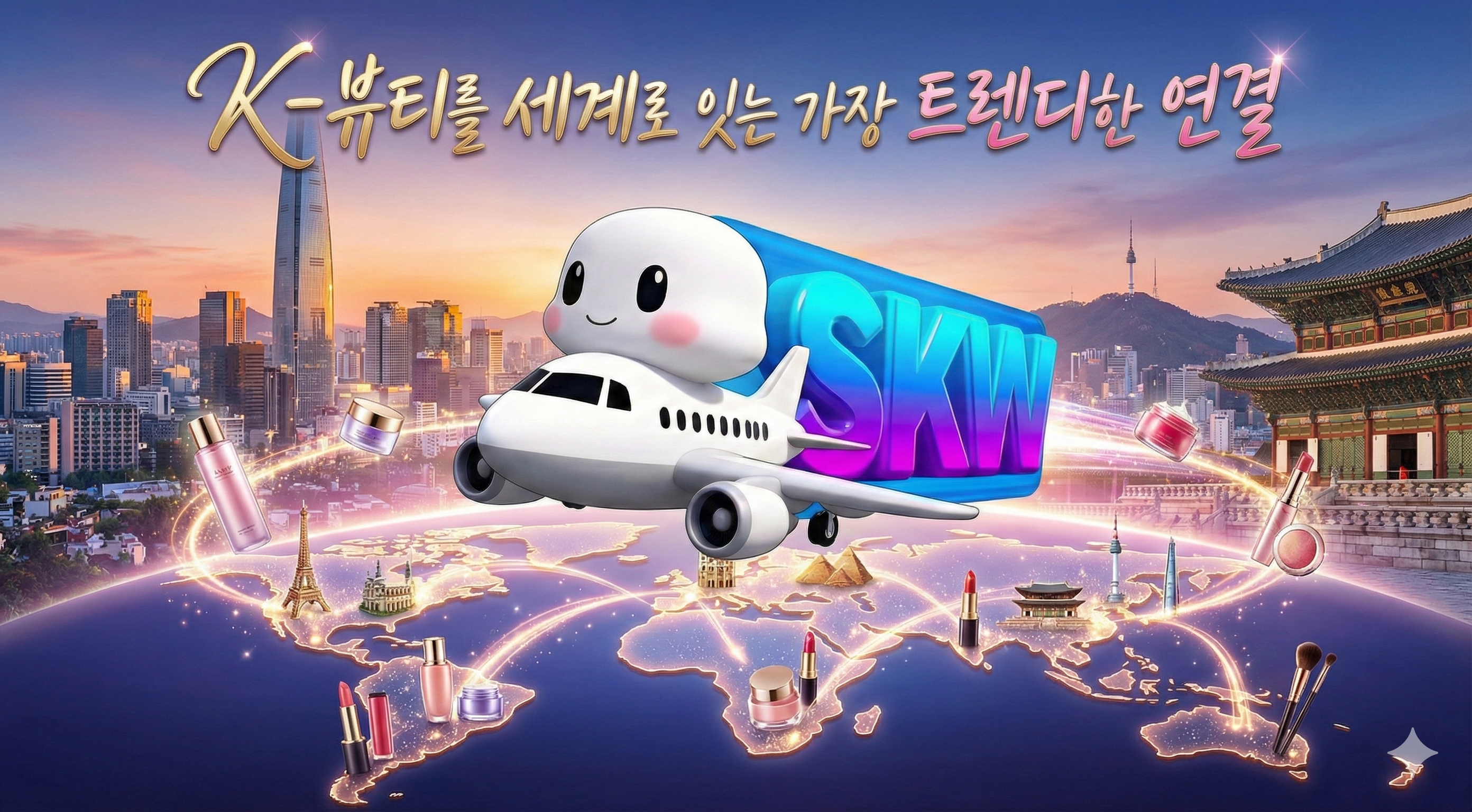 K-뷰티를 세계로 잇는 가장 트렌디한 연결 SKW 이미지