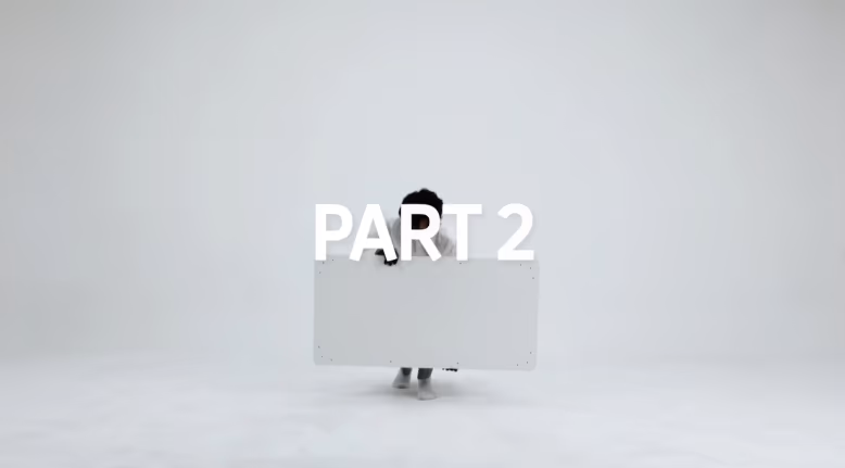 사무용 책상 조립 설명 영상 이미지