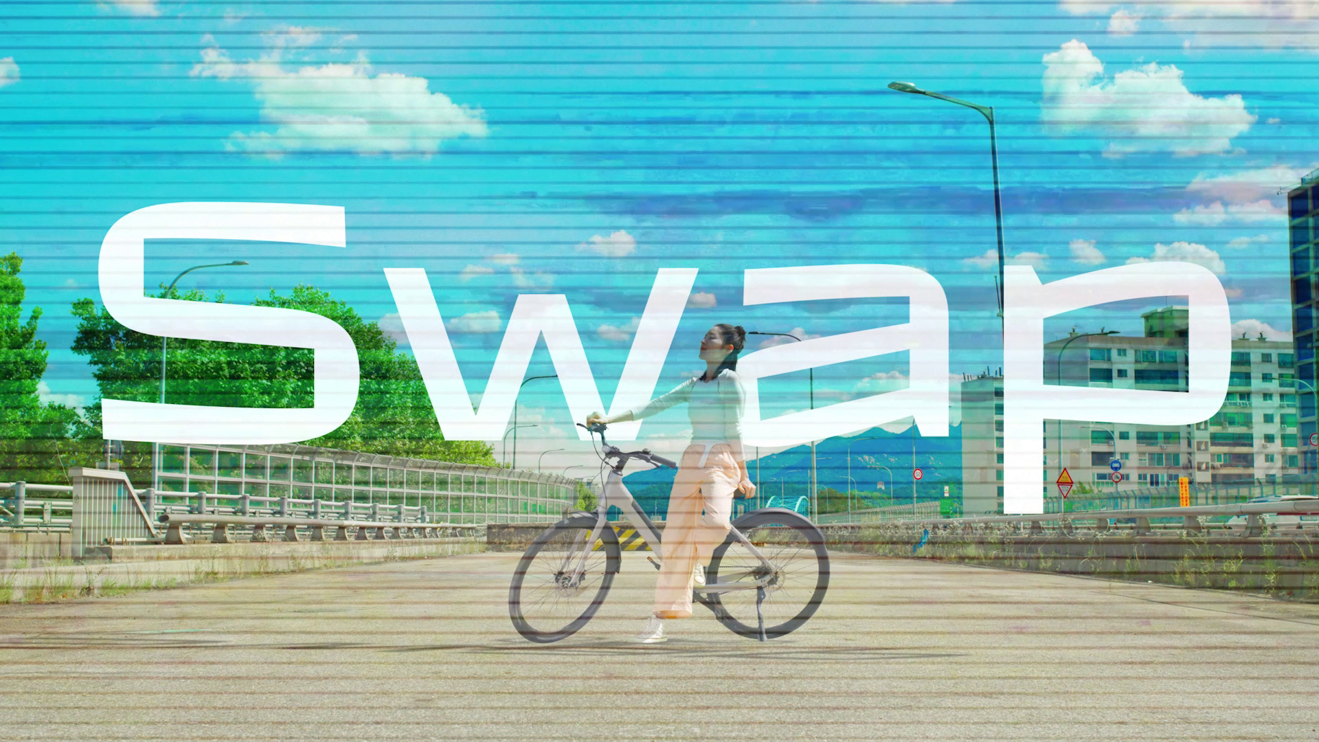전기 자전거 구독서비스 SWAP 광고 영상 이미지