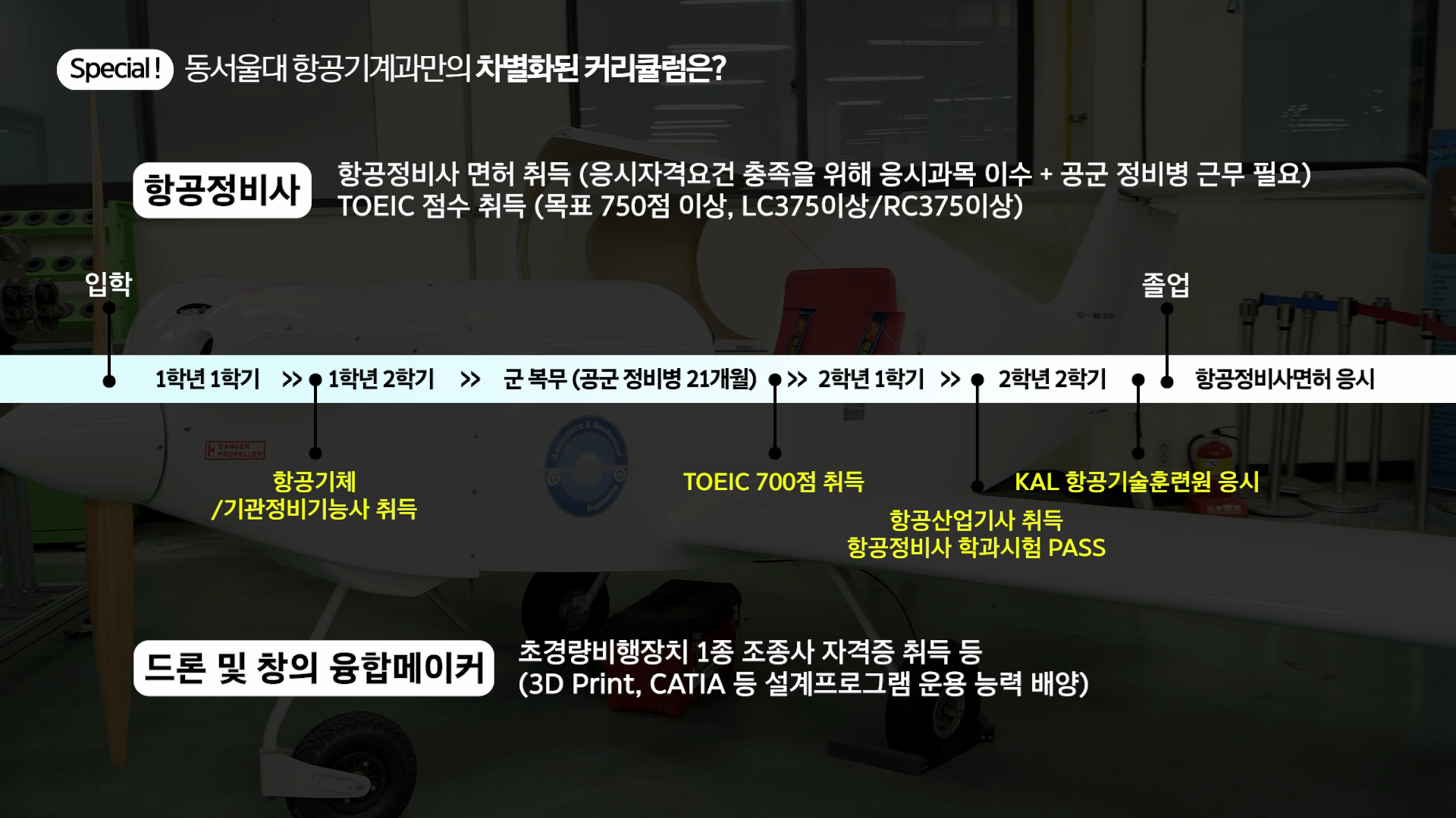 동서울대학교 학과홍보영상 | 항공기계과편 이미지