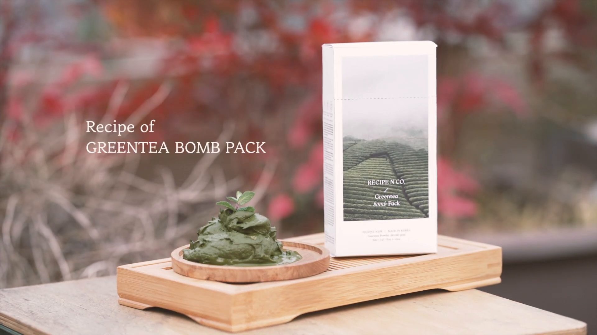 레시피앤코 GREENTEA BOMB PACK 제품 홍보 영상 이미지