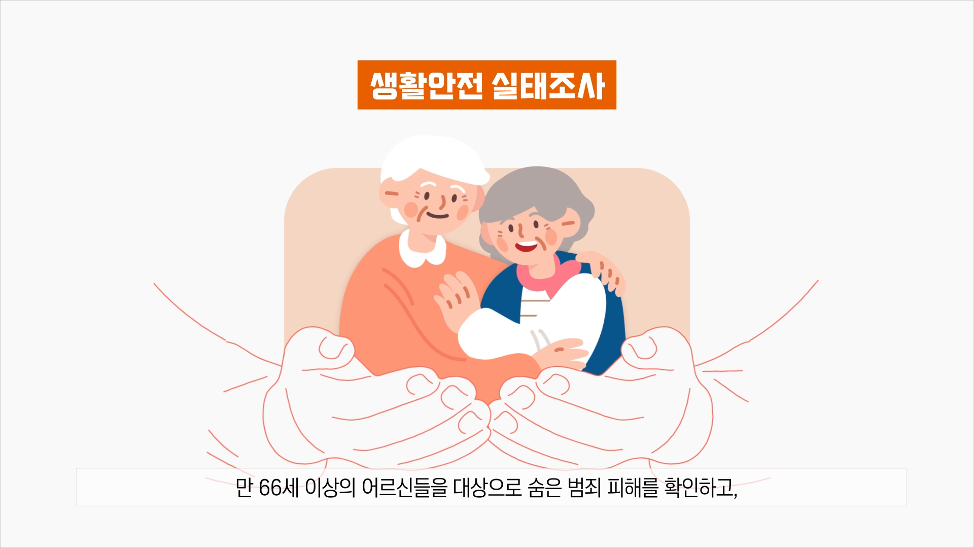 케이스탯리서치 노인 범죄 피해 조사 및 범죄 유형 인지 모션그래픽 영상 이미지
